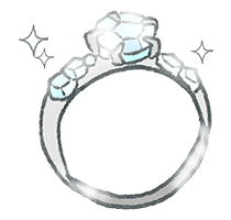 婚約指輪のデザイン－メレ